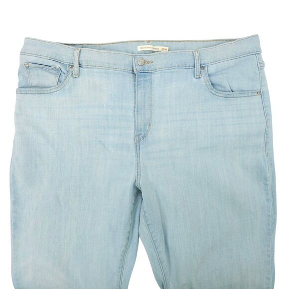 Levis 724 High Rise Straight Jeans Womens Size 20W Frayed Hem Light Wash Denim - Picture 9 of 15